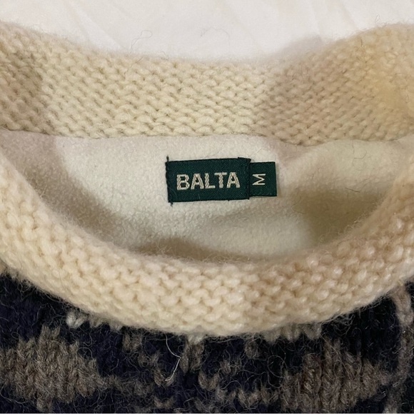 BALTA Vintage 100% wool fisherman grandpa core thick aztec sweater - Picture 2 of 13